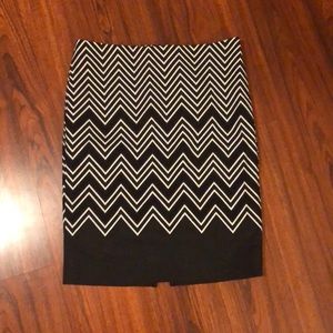 Black and White Chevron skirt